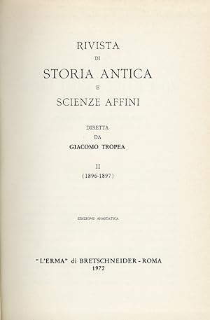 Bild des Verkufers fr Rivista di storia antica e scienze affini. 1896-1897 Vol.2 zum Verkauf von Libro Co. Italia Srl