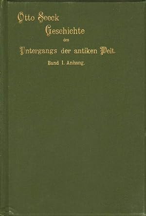 Seller image for Geschichte des Untergangs der antiken Welt. Anhang zum ersten Bande. for sale by Versandantiquariat Boller