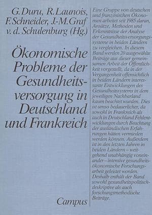 Seller image for konomische Probleme der Gesundheitsversorgung in Deutschland und Frankreich for sale by Versandantiquariat Boller