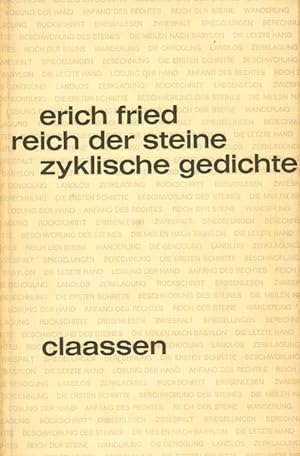 Seller image for Reich der Steine . Zyklische Gedichte for sale by Versandantiquariat Boller