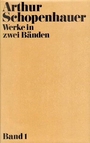 Seller image for Arthur Schopenhauer. Werke in zwei Bnden. for sale by Versandantiquariat Boller