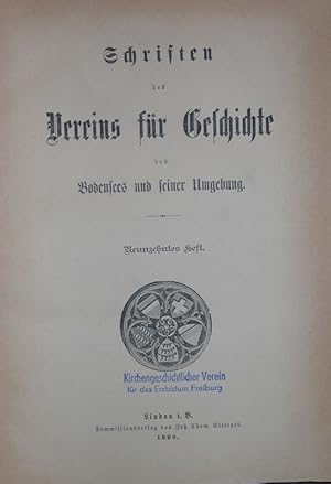 Schriften des Vereins für die Geschichte des Bodensees und seiner Umgebung, Heft 19 (1890).