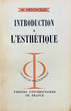 Seller image for Introduction  l'esthtique. for sale by Jack Baldwin Rare Books