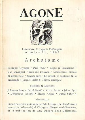 Agone - littérature; Critique & Philosophie N°11