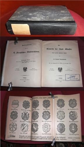 Imagen del vendedor de Die Gewerbe Der Stadt Mnster Bis Zum Jahre 1661. Mit Einer Wappentafel Der Gilden 1598. a la venta por Antiquariat Clement