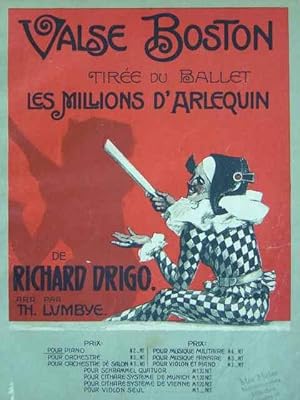 Bild des Verkufers fr Valse Boston / tiree du Ballet "Les millions d'Arlequin". Ausgabe fr Klavier zu 2 Hnden. Arr. par Th. Lumbye. zum Verkauf von Antiquariat Tarter, Einzelunternehmen,