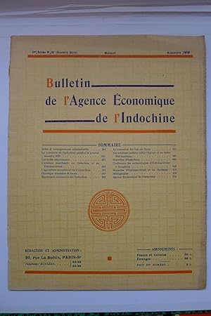 Seller image for Bulletin de l'Agence Economique de l'Indochine, 3me Anne No. 35, Mars 1930 for sale by INDOSIAM RARE BOOKS