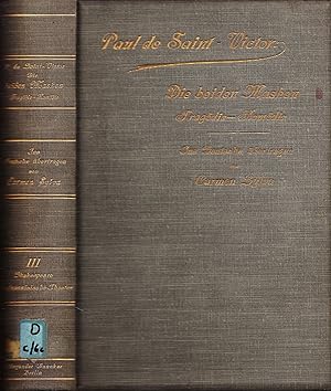 Seller image for Die beiden Masken. Tragdie - Komdie. Dritter Band: Zweiter Theil: Die Neueren. Shakespeare. - Das franzsische Theater von Anbeginn bis Beaumarchais. for sale by Antiquariat Immanuel, Einzelhandel