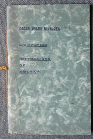 Seller image for IMPRESSIONS OF AMERICA. Edited with an introduction by Stuart Mason. for sale by Barry McKay Rare Books
