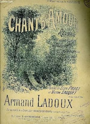 Seller image for CHANT D'AMOUR for sale by Le-Livre