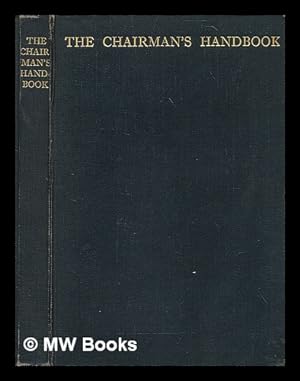 Imagen del vendedor de The Chairman's handbook a la venta por MW Books Ltd.