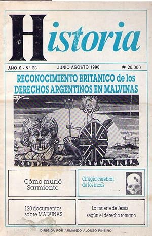 HISTORIA. (3 ejemplares: Nos. 38, 41 y 43) - (Tema Malvinas)