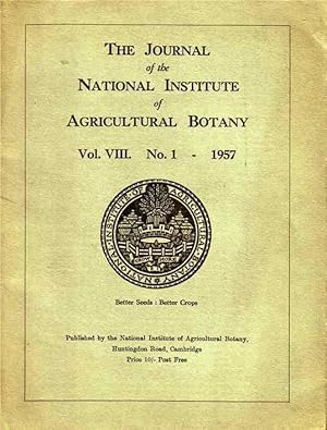 The Journal of the National Institute of Agricultural Botany Vol VIII No1 1957