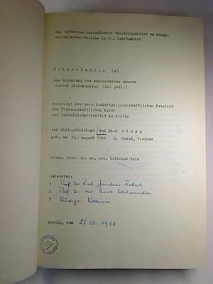 Das Interesse europäischer Theaterkünstler an nichteuropäischem Theater im 20. Jahrhundert.