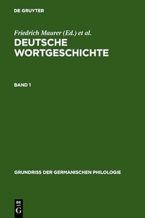 Bild des Verkufers fr Deutsche Wortgeschichte. Band 1 zum Verkauf von AHA-BUCH GmbH