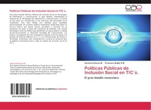 Seller image for Polticas Pblicas de Inclusin Social en TIC s. : El gran desafo venezolano for sale by AHA-BUCH GmbH