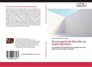 Seller image for El concepto de filosofa en Julin Besteiro : Un estudio de Pensamiento Espaol con las lecturas de los aos ochenta for sale by AHA-BUCH GmbH