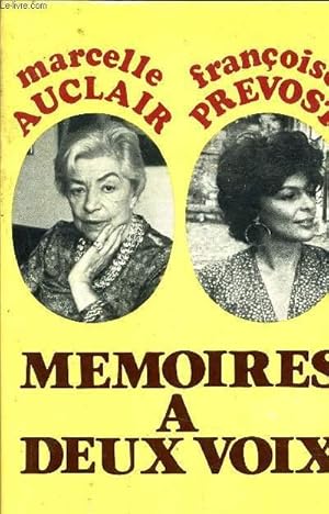 Image du vendeur pour MEMOIRES A DEUX VOIX. mis en vente par Le-Livre