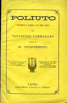 Seller image for Poliuto. Tragedia lirica in tre atti for sale by Gilibert Libreria Antiquaria (ILAB)