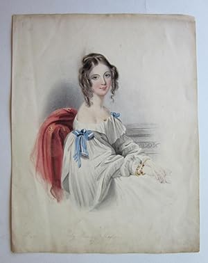 Watercolor Portrait of Lady Fanny Pomfret