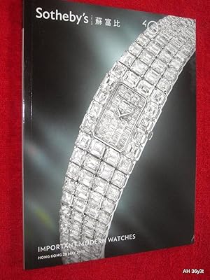 Important Modern Watches, Hong Kong, 28 May 2013., HK0450. Sotheby's Auction Sale Catalogue. + Se...