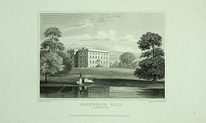 Original Antique Engraving Illustrating Brixworth Hall in Northamptonshire, The Seat of William W...