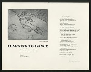 Bild des Verkufers fr [Broadside]: Learning to Dance zum Verkauf von Between the Covers-Rare Books, Inc. ABAA