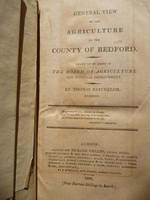 Imagen del vendedor de General View of the Agriculture of the County of Bedford. Drawn up by order of the Board of Agriculture and Internal Improvement a la venta por Roger Collicott Books