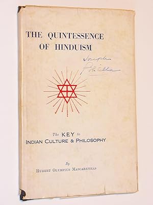 Seller image for The Quintessence of Hinduism: The Key to Indian Culture and Philosophy for sale by Bowman Books