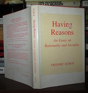 Immagine del venditore per HAVING REASONS An Essay on Rationality and Sociality venduto da Rare Book Cellar