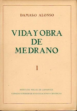 Seller image for VIDA Y OBRA DE MEDRANO. Vol. I. for sale by angeles sancha libros