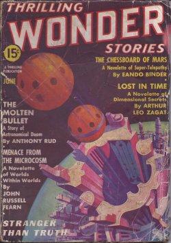 Bild des Verkufers fr THRILLING WONDER Stories: June 1937 zum Verkauf von Books from the Crypt