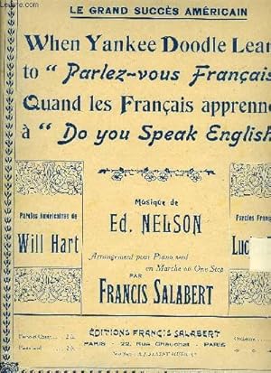 Bild des Verkufers fr WHEN YANKEE DOODLE LEARNS TO "PARLEZ-VOUS FRANCAIS" (QUAND LES FRANCAIS APPRENNENT A "DO YOU SPEAK ENGLISH") zum Verkauf von Le-Livre