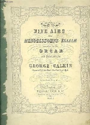 Seller image for NINE AIRS FROM MENDELSSOHN'S ELIJAH for sale by Le-Livre