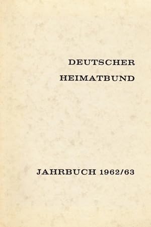 Bild des Verkufers fr Deutscher Heimatbund Jahrbuch 1962/63. zum Verkauf von Rheinlandia Verlag
