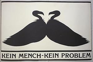 Stalin. "Kein Mench - Kein Problem". Original-Lithographie in Schwarz und Weiss.