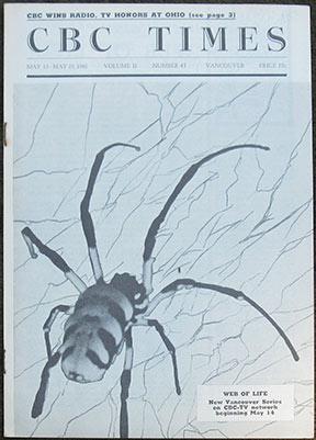 CBC Times. Guide to CBC Radio and TV Programs in British Columbia. Volume 11, Number45. May 13 - ...