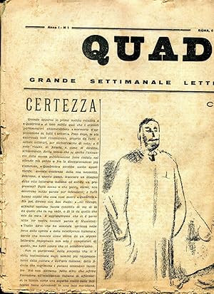 QUADRIVIO, grande settimanale letterario illustrato di Roma - 1933 - n. 01 (del 06 agosto 1933) N...