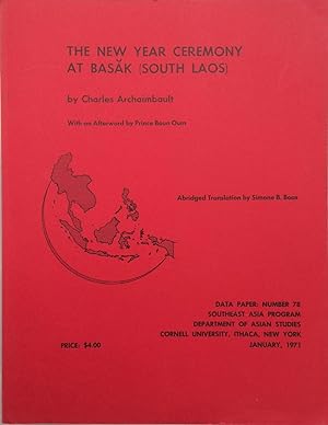 Seller image for The new year ceremony at Basak (South Laos) [Data paper (Cornell University. Southeast Asia Program), no. 78.] for sale by Joseph Burridge Books