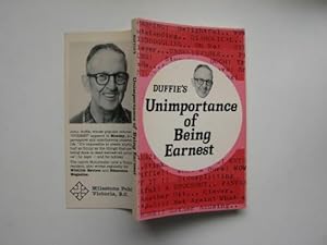 Imagen del vendedor de Duffie's unimportance of being earnest a la venta por Aucott & Thomas