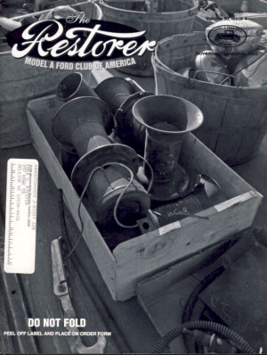Bild des Verkufers fr The Restorer (Model A Ford Club of America) November/December 2005 zum Verkauf von Parigi Books, Vintage and Rare