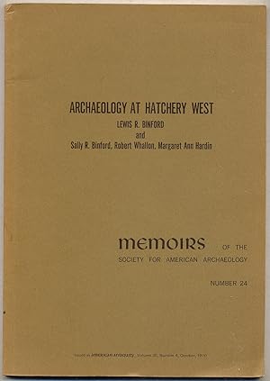 Seller image for Archaeology at HATCHERY WEST, Memoirs of the Society for american archaeology: Number 24 for sale by Between the Covers-Rare Books, Inc. ABAA