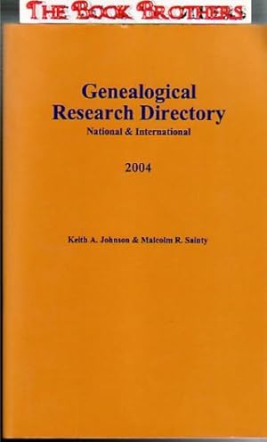 Seller image for Genealogical Research Directory 2004 : National and International for sale by THE BOOK BROTHERS