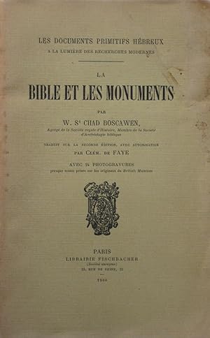 Seller image for La Bible et les monuments for sale by Bouquinerie L'Ivre Livre