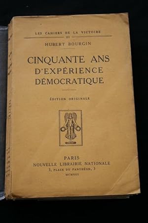 Imagen del vendedor de CINQUANTE ANS D'EXPERIENCE DEMOCRATIQUE (1874-1924)-Edition originale a la venta por Librairie RAIMOND
