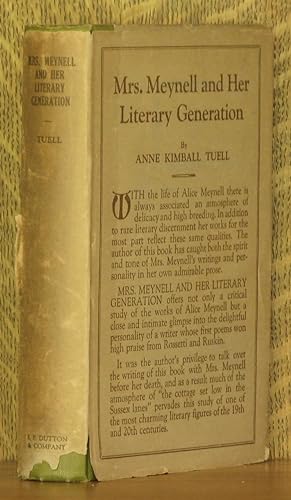 Seller image for MRS. MEYNELL AND HER LITERARY GENERATION for sale by Andre Strong Bookseller