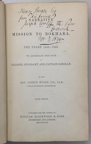 Narrative of a mission to Bokhara, in the years 1843-1845. To ascertain the fate of Colonel Stodd...