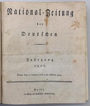 Bild des Verkufers fr National-Zeitung der Deutschen. (Herausgegeben von Rudolph Zacharias Becker). Jahrgang (12 u. 13), 1807/1808 in 2 Bnden. zum Verkauf von Buch & Consult Ulrich Keip