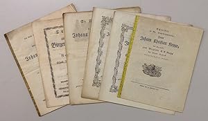 Sammlung von 5 Gelegenheitsdichtungen zur Amtseinführung des Rostocker Bürgermeisters Johann Chri...