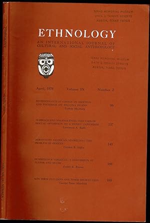 Immagine del venditore per Northwest American Matriliny: The Problem of Origins in Ethnology Volume IX, Number 2. venduto da The Book Collector, Inc. ABAA, ILAB